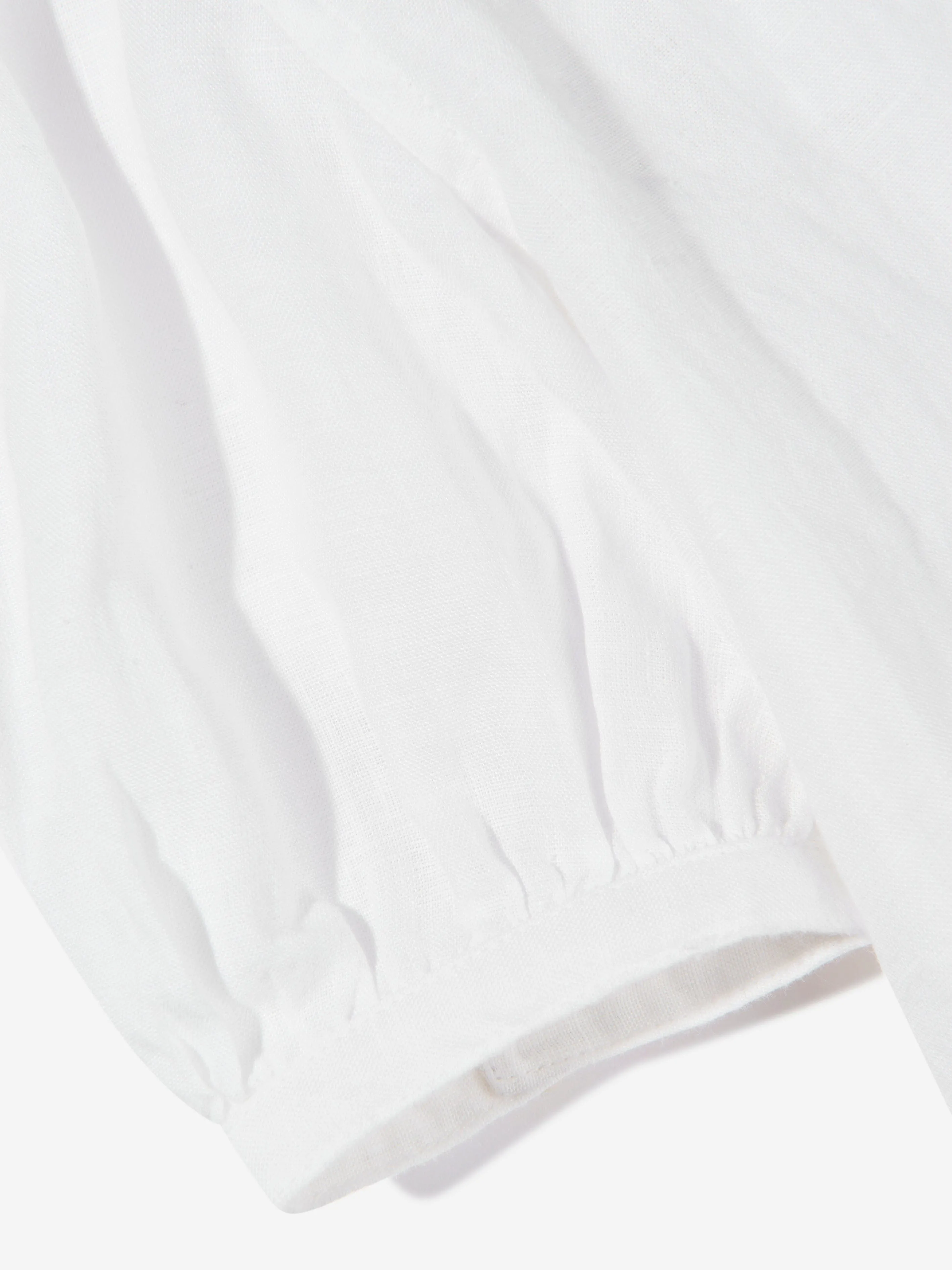 Ralph Lauren Girls Kinsley Button Front Blouse in White