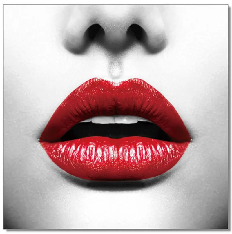 Red Lips Acrylic Print Unframed Wall Art