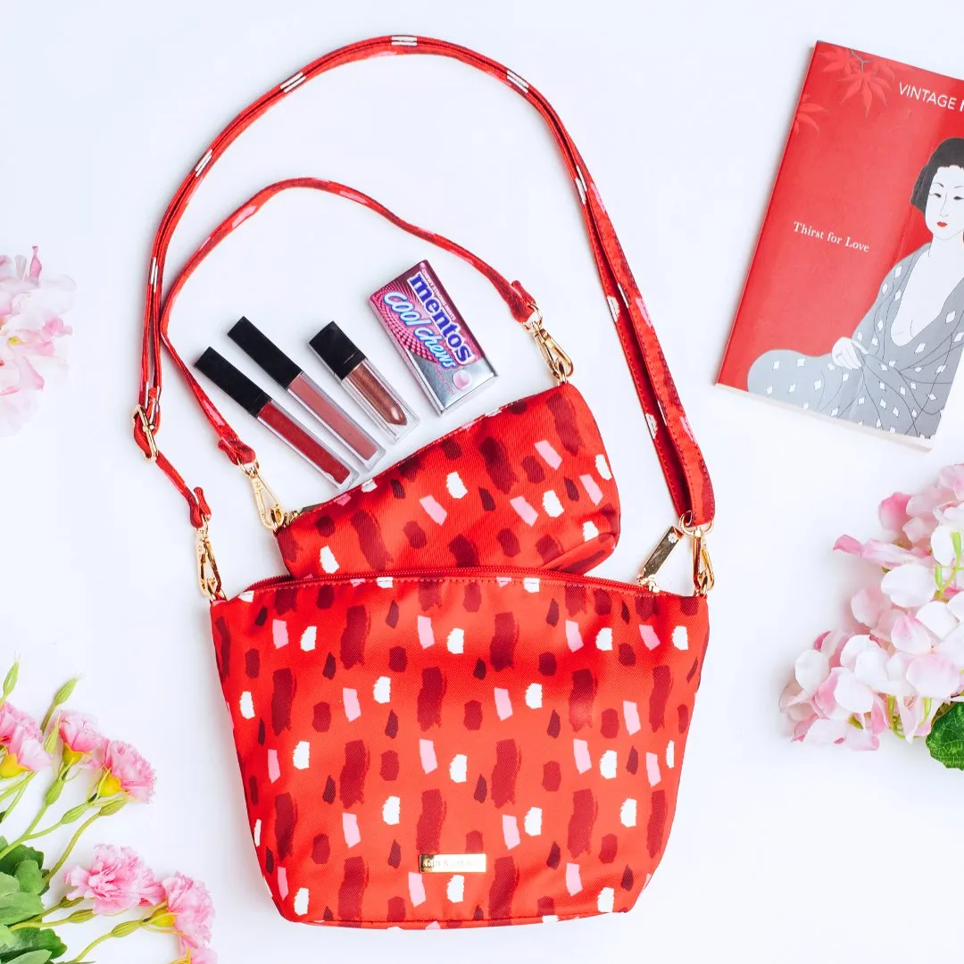 Red Lucky Lucy Lightweight Sling Bag