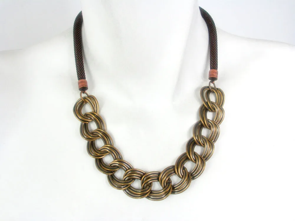 Ribbon Chain Mesh Necklace