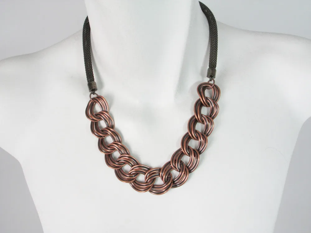 Ribbon Chain Mesh Necklace