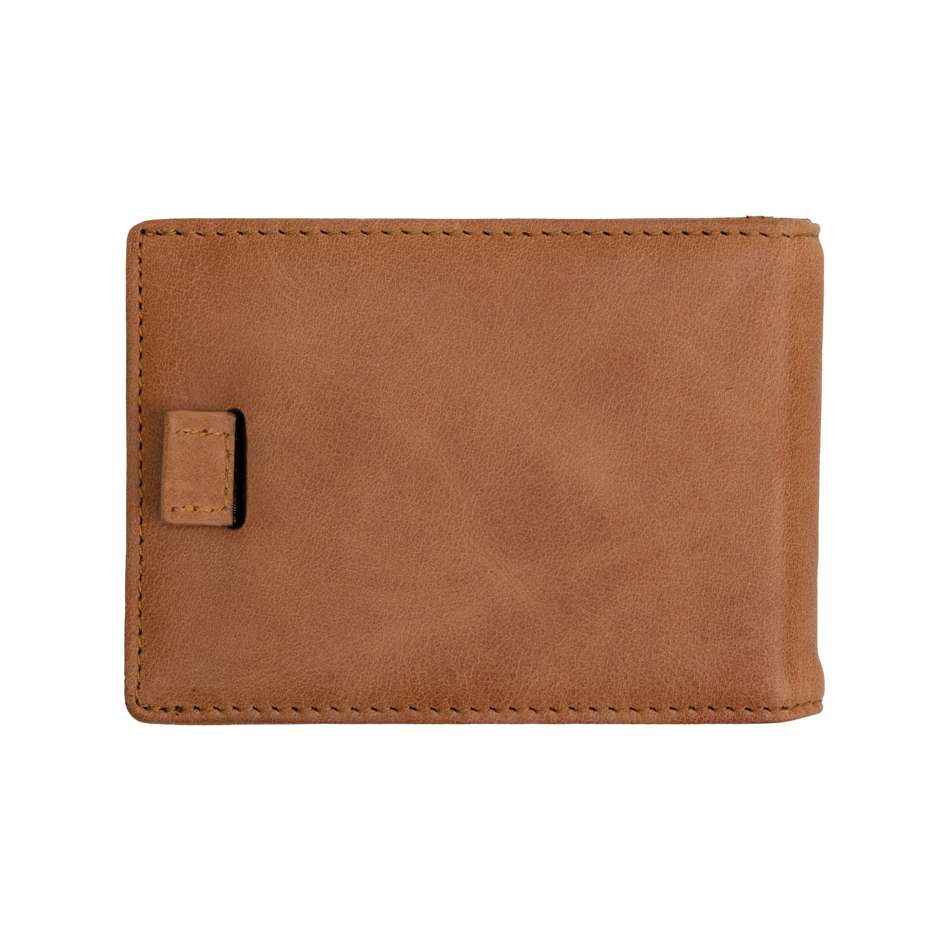 Saddle Brown Leather Slim Wallet | Wyatt