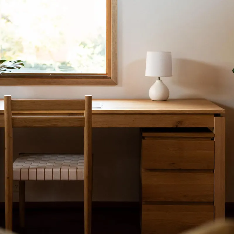 Settle Office Desk - Oak