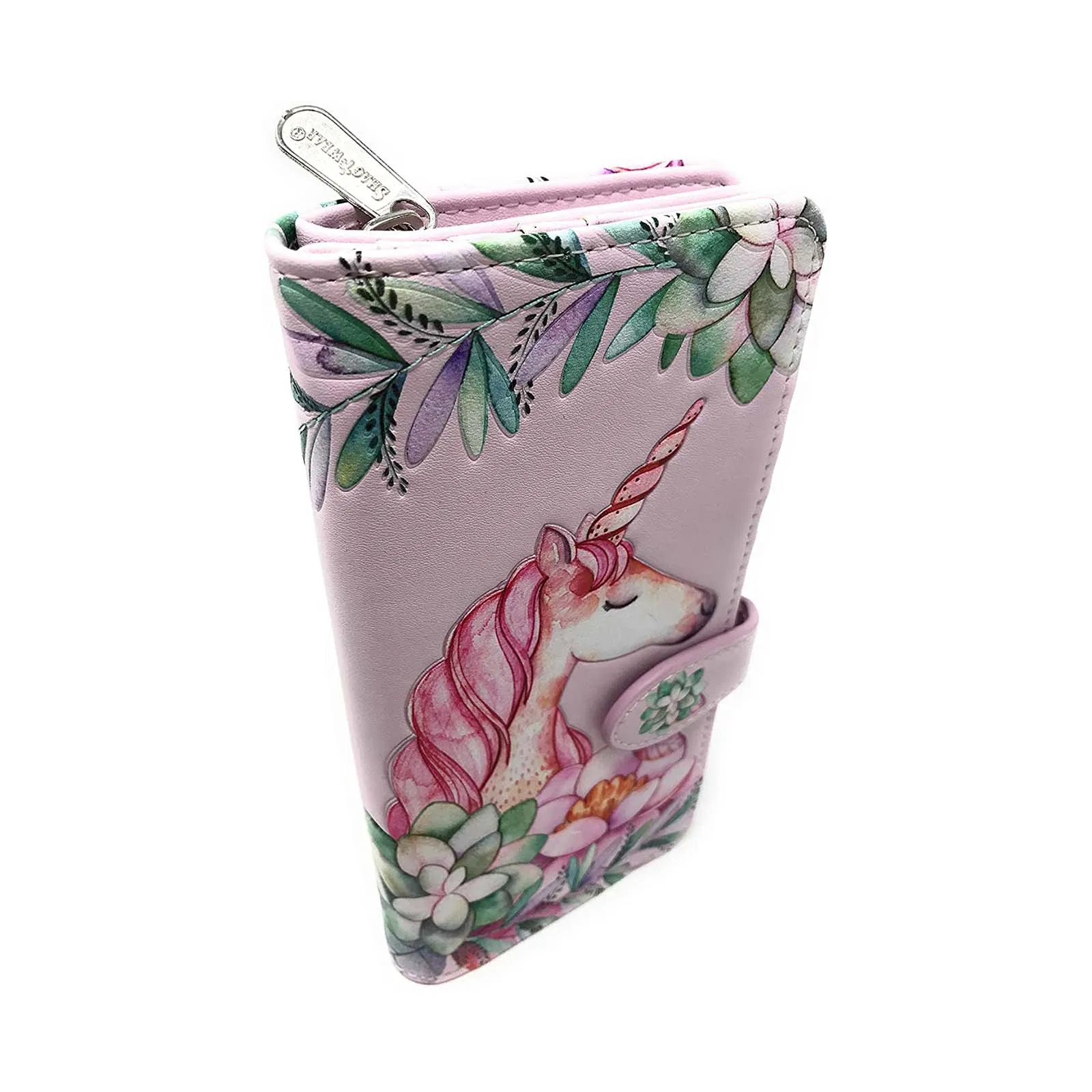 Shagwear Unicorn Large Pink Zipper Wallet