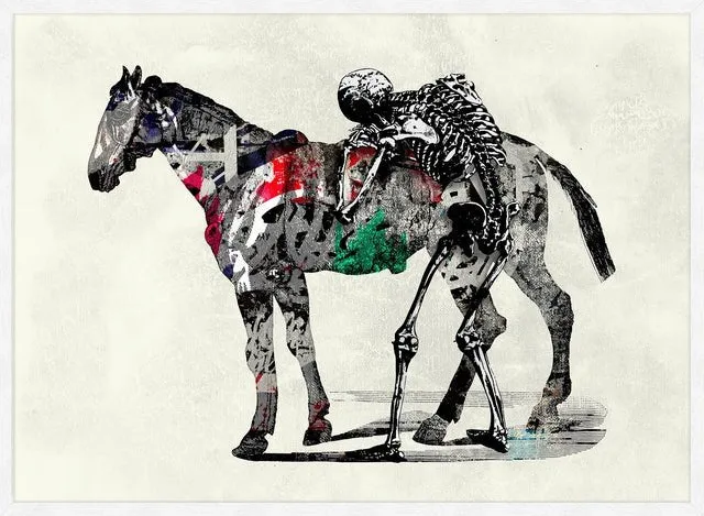 Skeleton And Horse Print