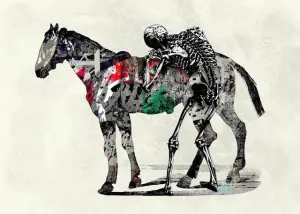 Skeleton And Horse Print