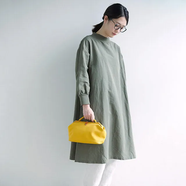 Small 2WAY handbag/shoulder Bag - Doctors Bag Design / Stone Gray -