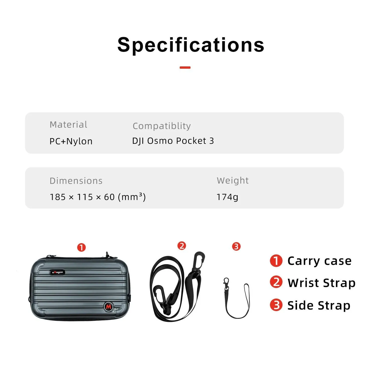 Small Organizer Bag For Sports Camera Accessories 18.5 X 11.5 X 6Cm