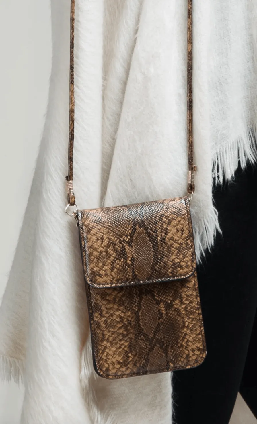 Snakel Print Phone Case Crossbody - MZ1MB0115