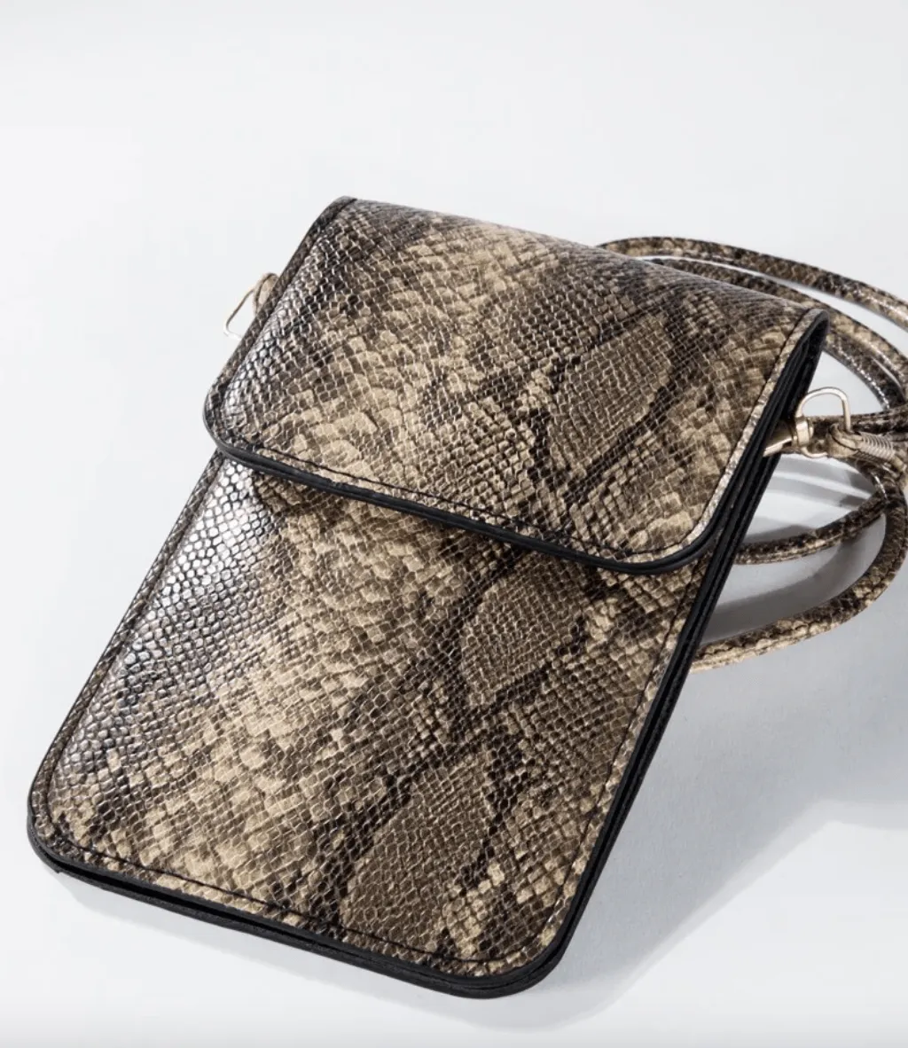 Snakel Print Phone Case Crossbody - MZ1MB0115