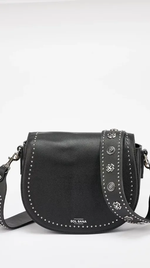 Sol Sana Saddle Bag - Black/Silver