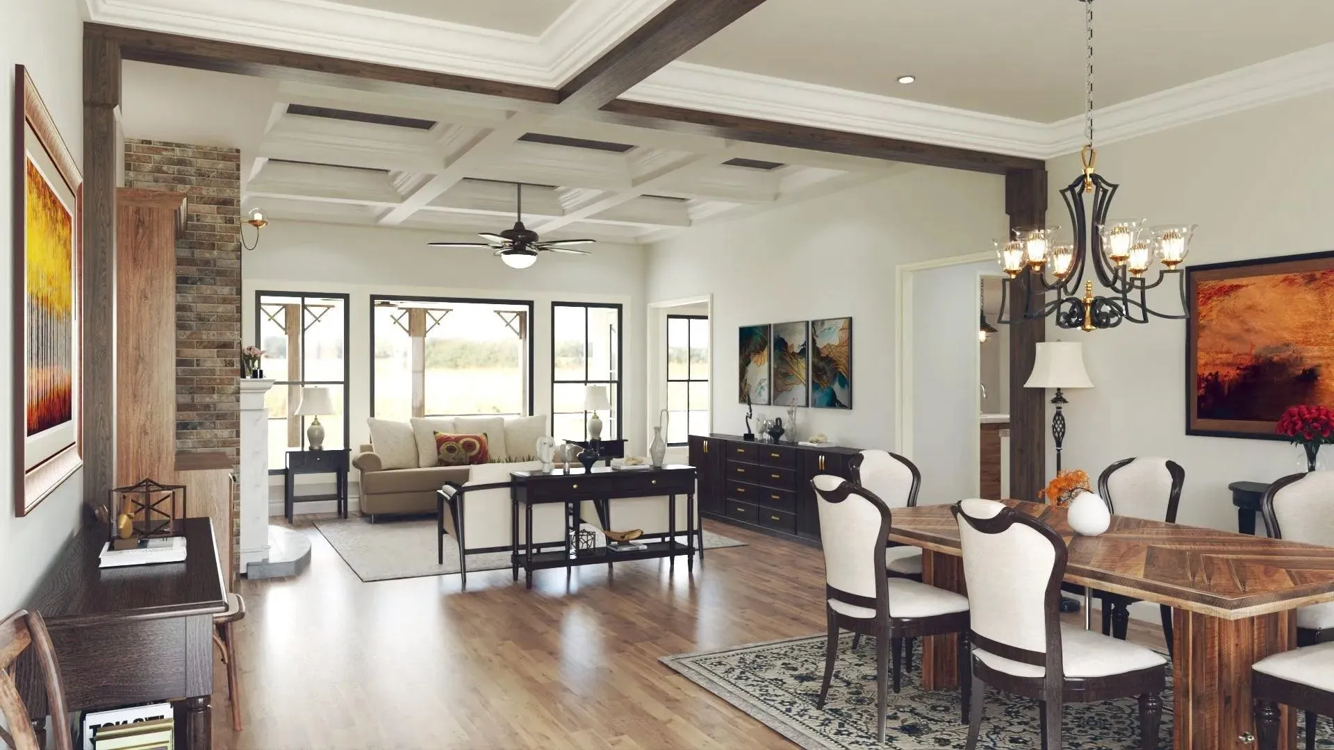 Spacious 3-Bedroom Ranch with Vaulted Ceilings and Outdoor Living Spaces