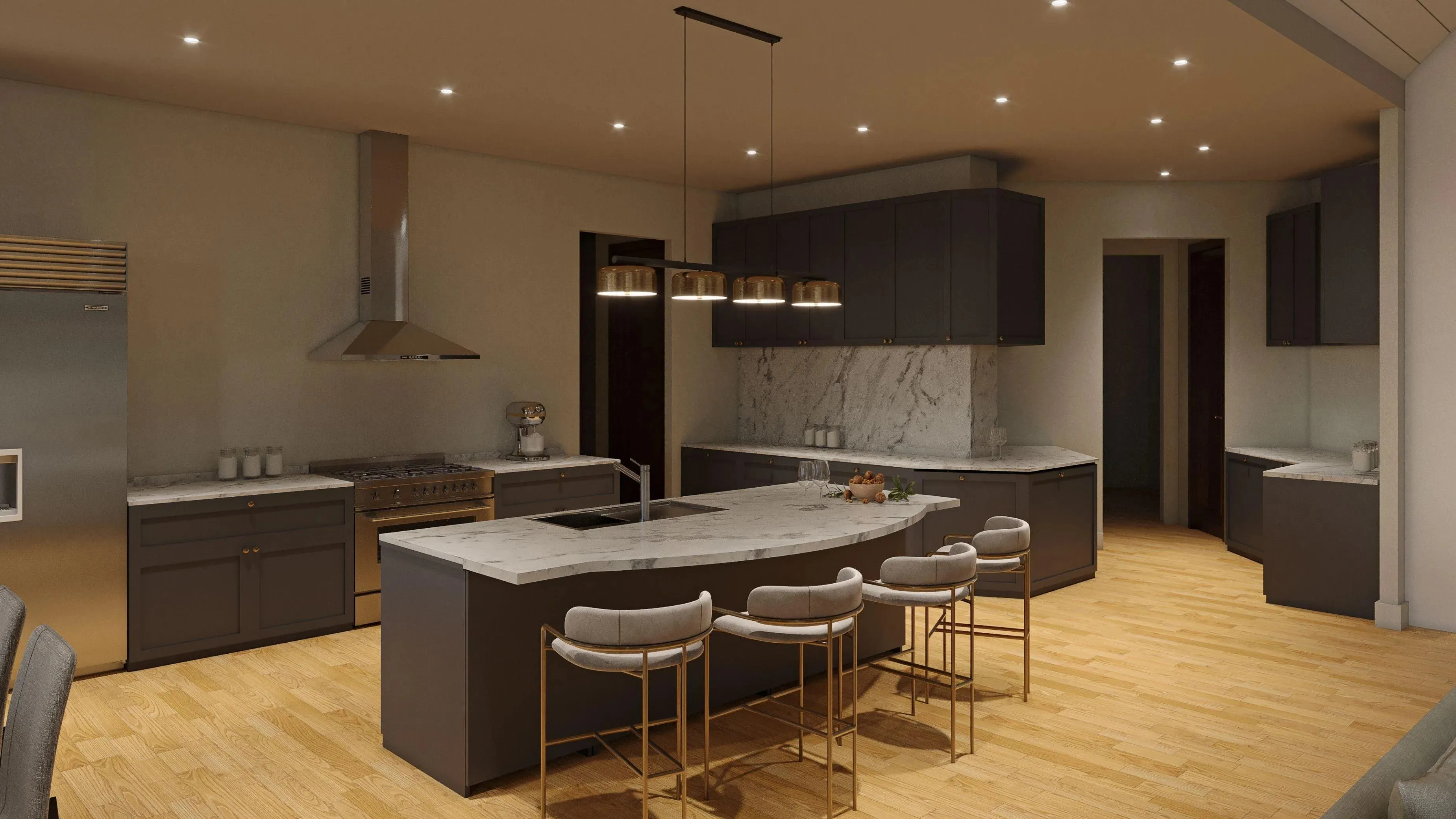 Spacious 4-Bedroom Home Plan with Generous Basement and Side Garage
