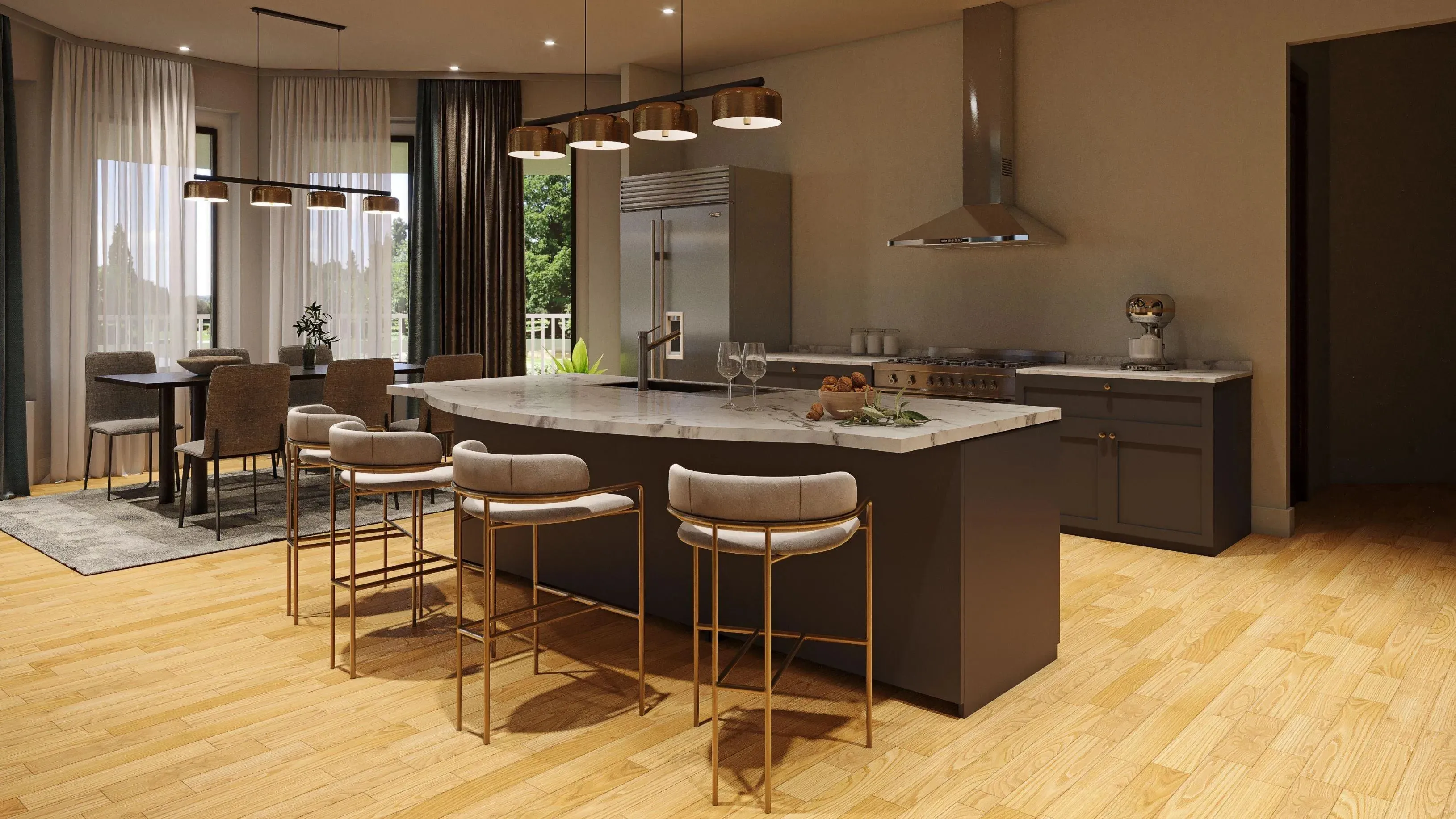 Spacious 4-Bedroom Home Plan with Generous Basement and Side Garage