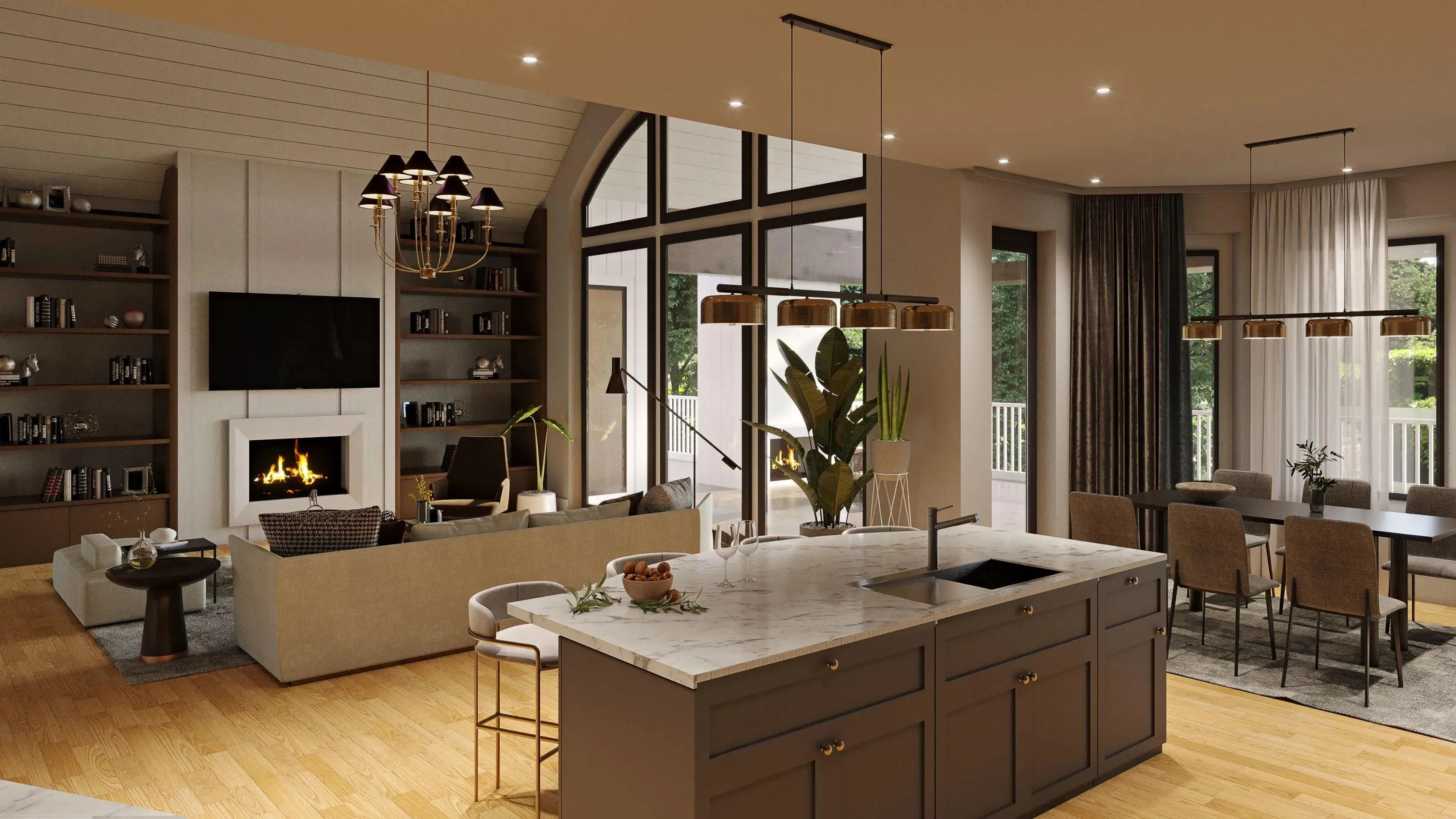 Spacious 4-Bedroom Home Plan with Generous Basement and Side Garage