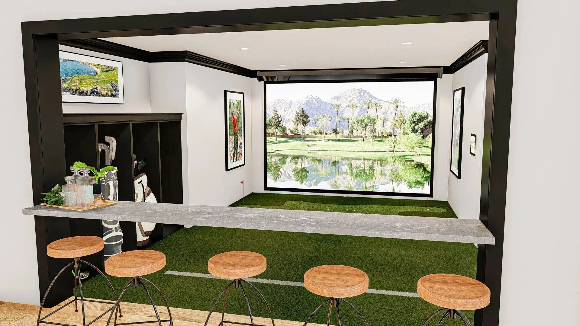 Spacious 5-Bedroom Home Plan with Courtyard Garage and Basement