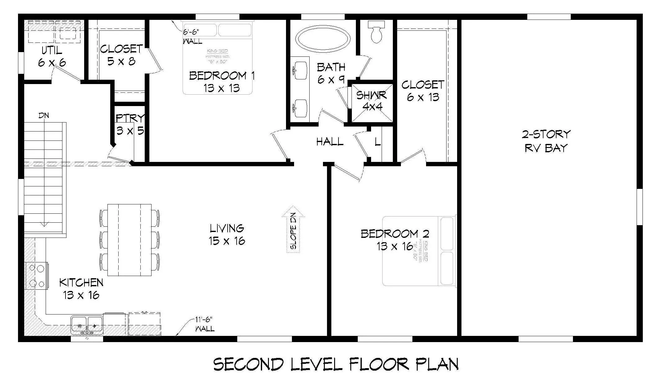 Spacious Garage Apartment with Two-Bedrooms and Unique Design