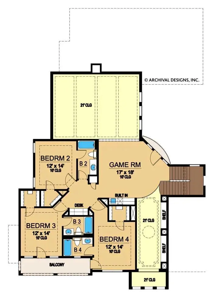 Spacious home with four bedrooms, five bathrooms, and office space.