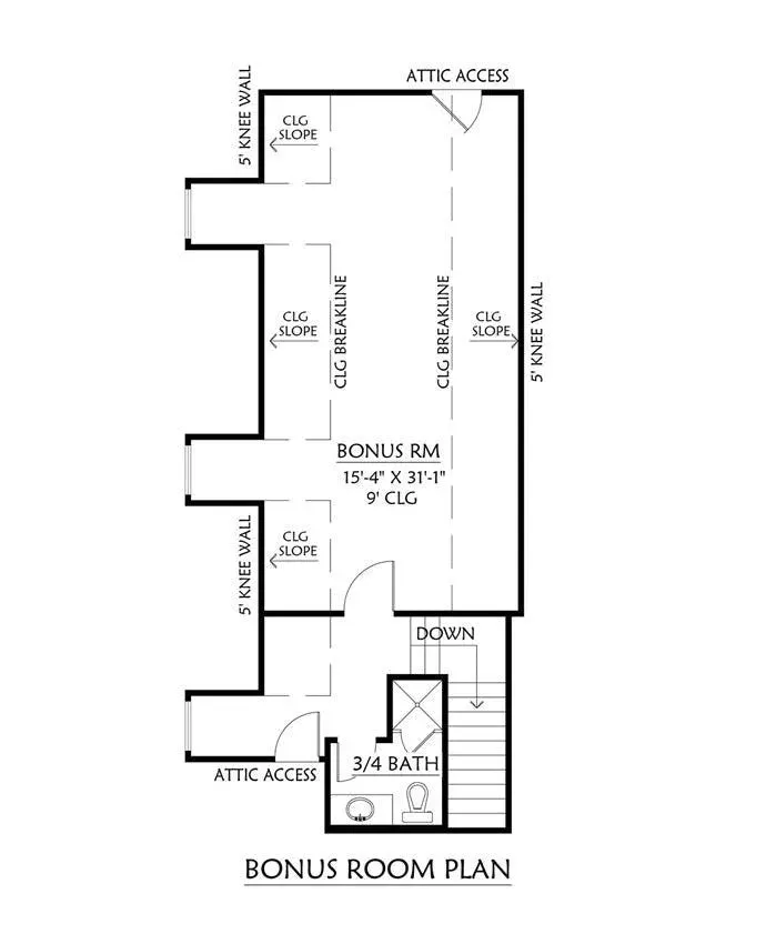 Spacious House Plan: 2,863 sq ft with Bonus Room and Ample Storage