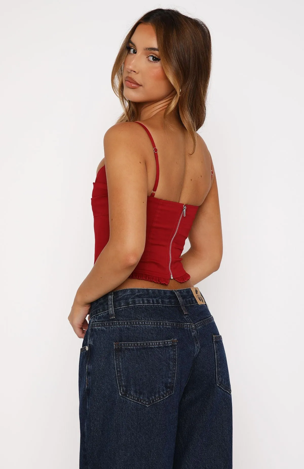 Striking Out Bustier Red