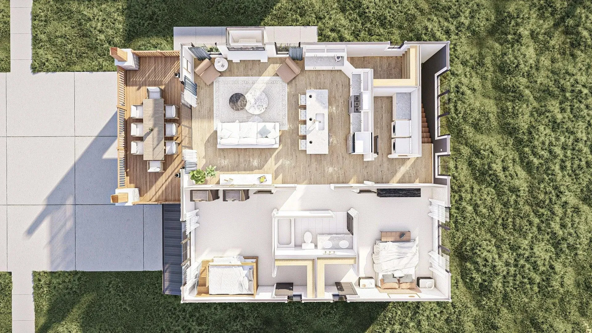 Stylish 2-Bedroom Home with Spacious Garage and Modern Design