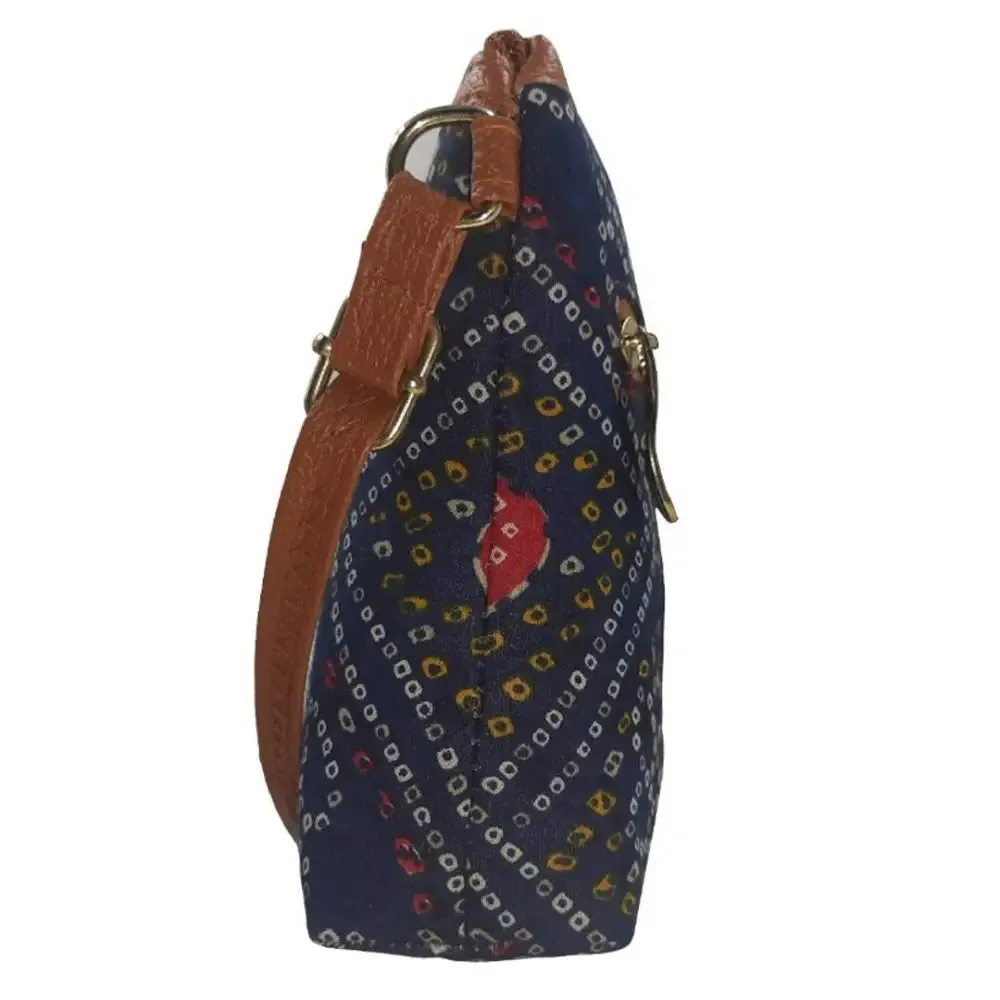 Tan Multi Color Sling Bag For Women