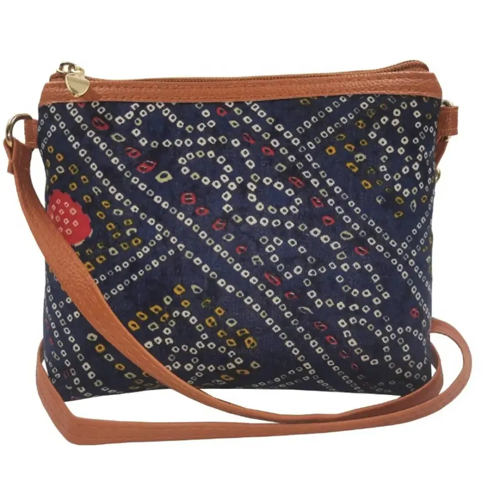 Tan Multi Color Sling Bag For Women