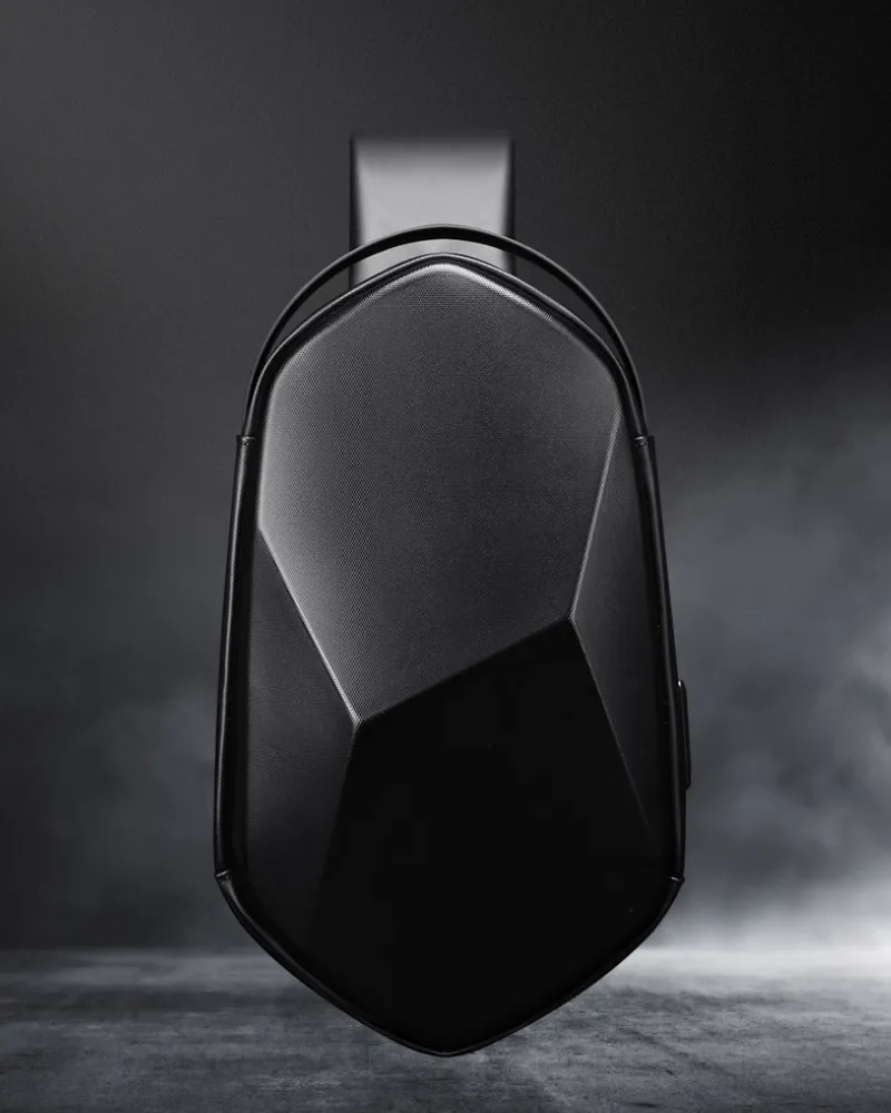 Tech Hard Shell Polyhedron Sling Backpack