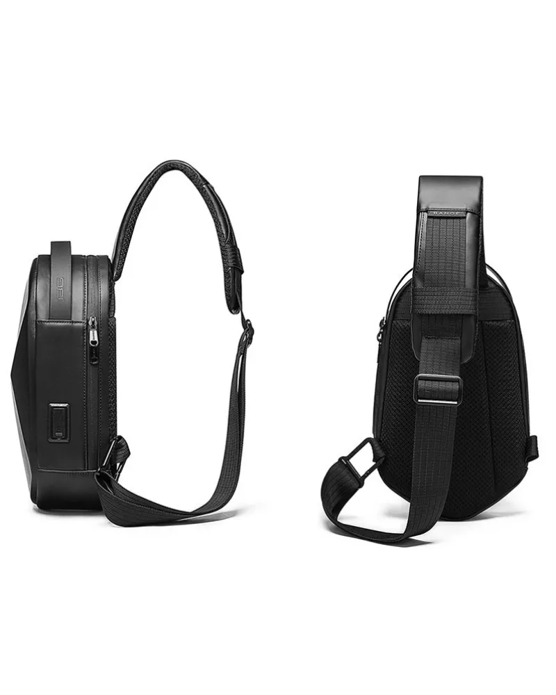 Tech Hard Shell Polyhedron Sling Backpack