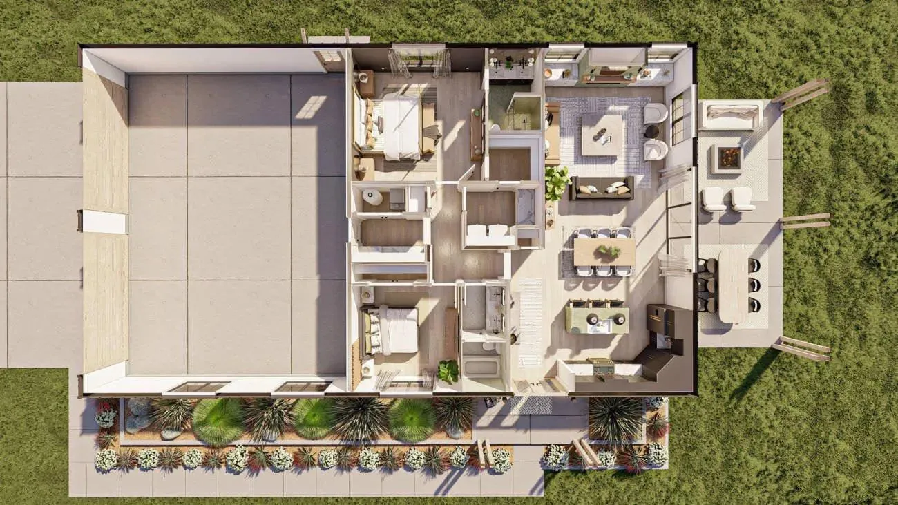 Thoughtfully Designed 2-Bedroom Home with Expansive Garage and Open Living