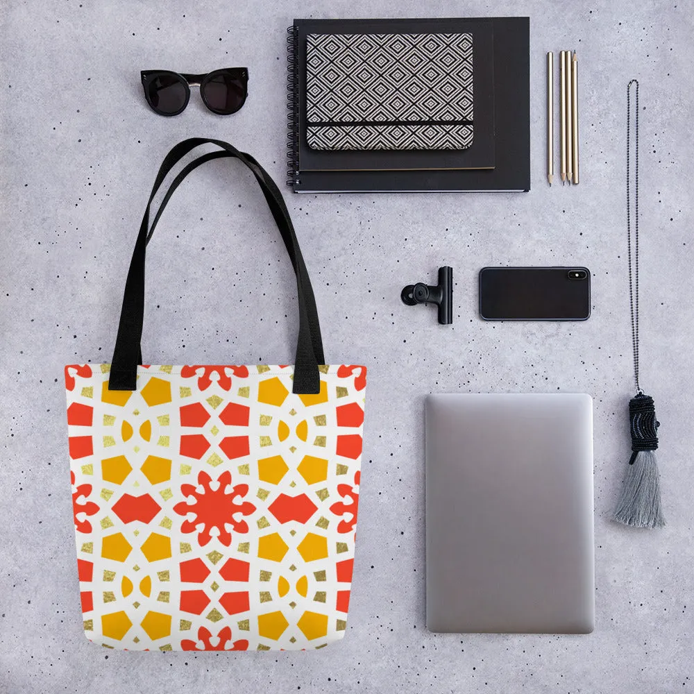 Tote bag - Geometric Arabesque Citrus