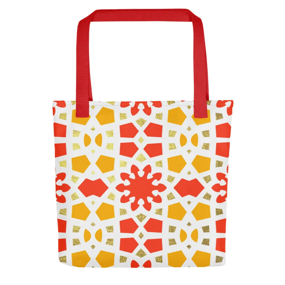Tote bag - Geometric Arabesque Citrus