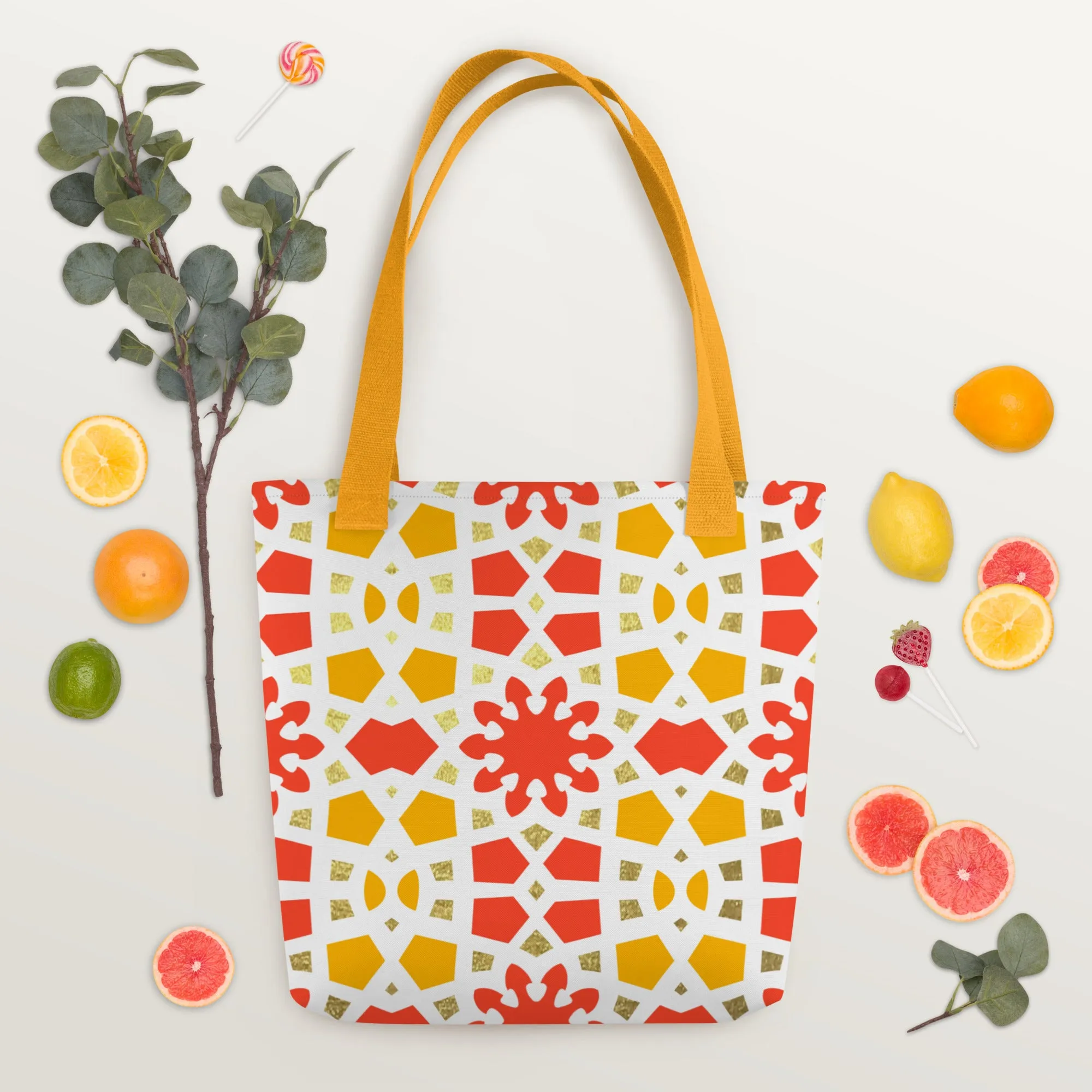 Tote bag - Geometric Arabesque Citrus
