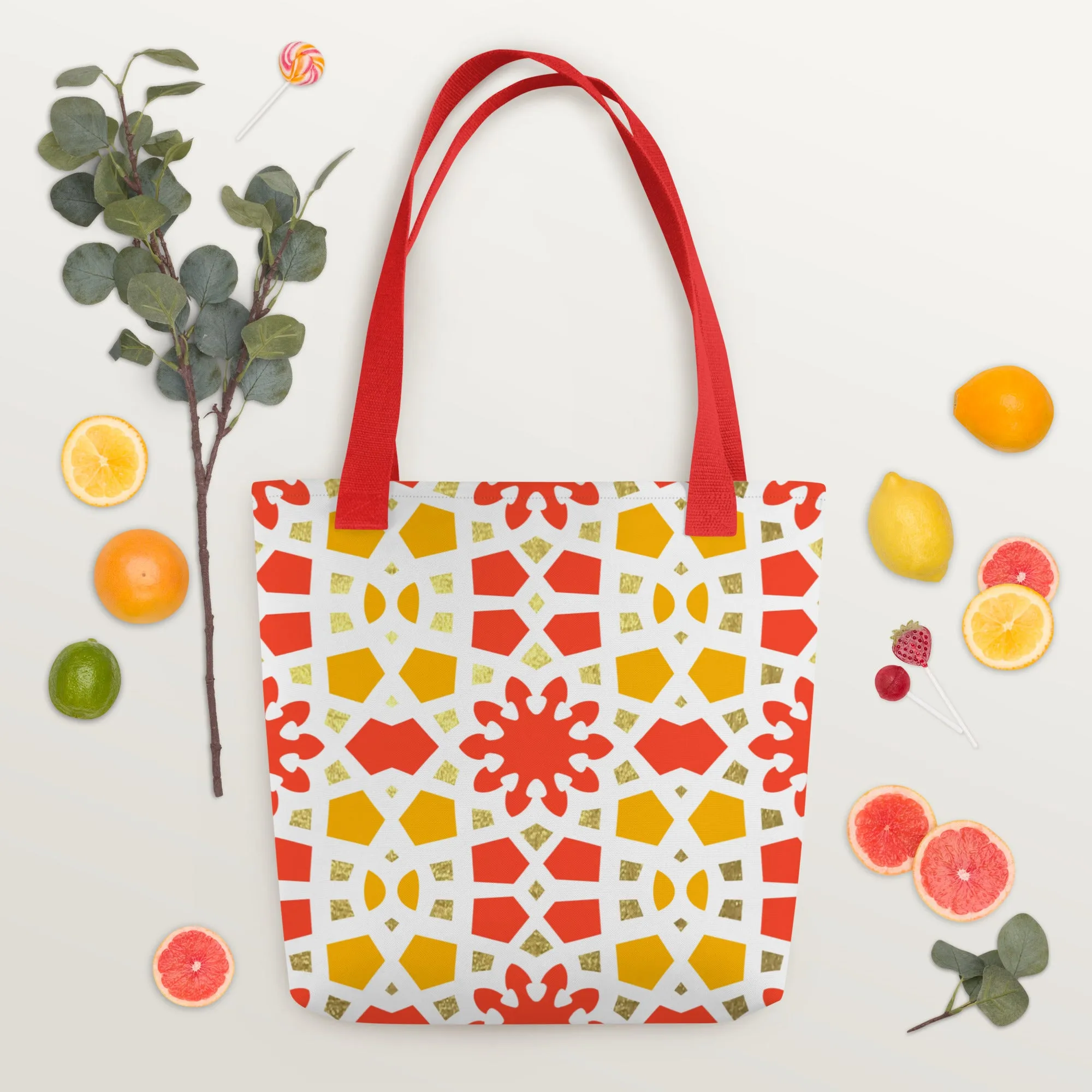 Tote bag - Geometric Arabesque Citrus