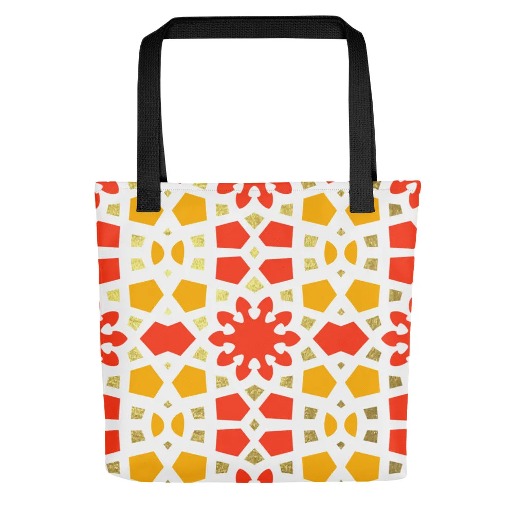 Tote bag - Geometric Arabesque Citrus