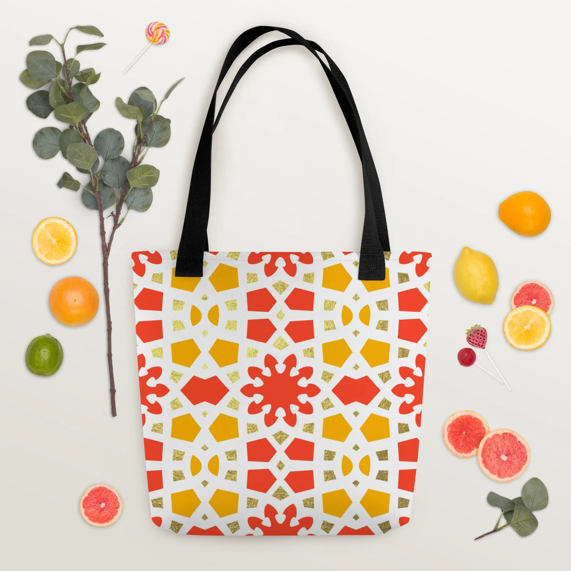 Tote bag - Geometric Arabesque Citrus