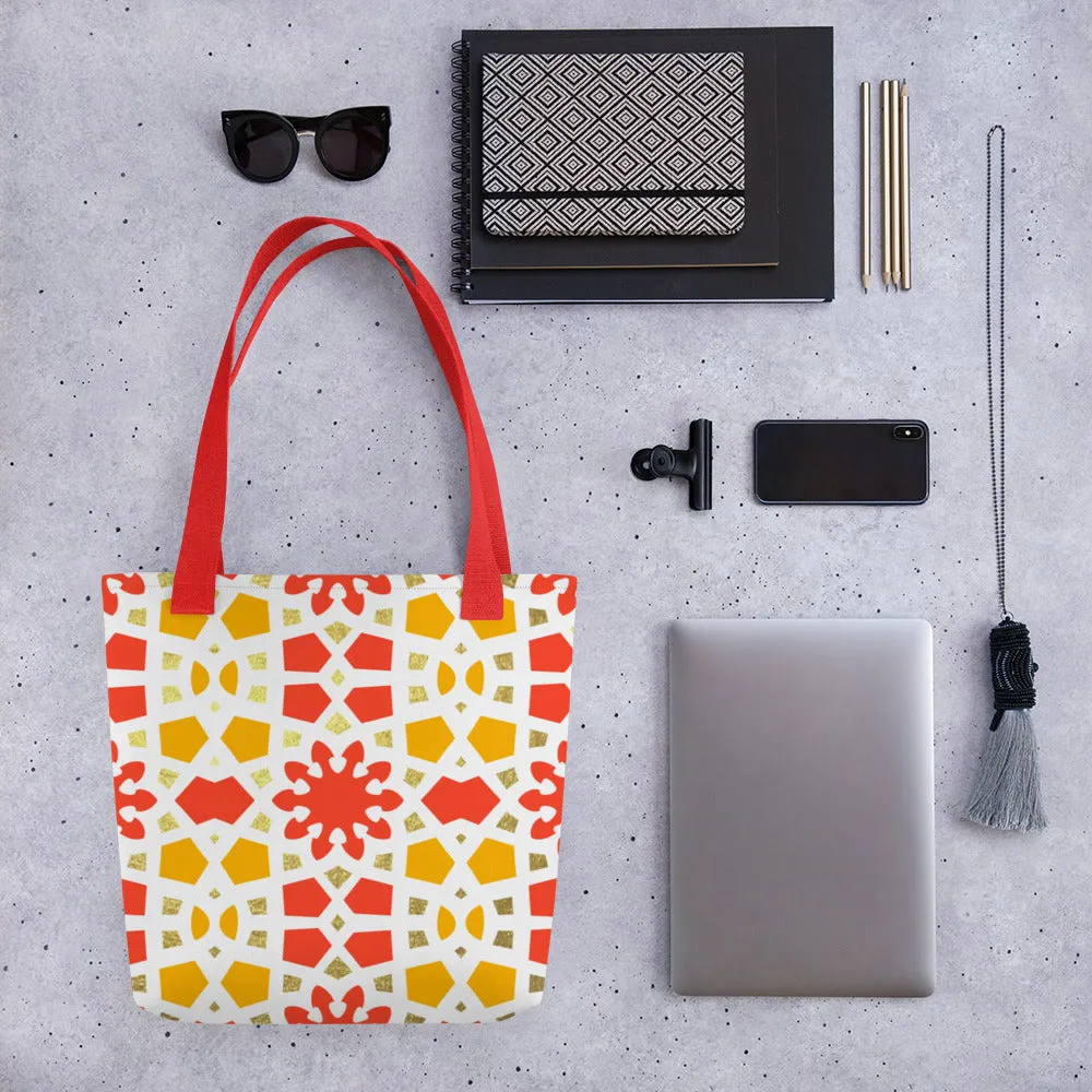 Tote bag - Geometric Arabesque Citrus