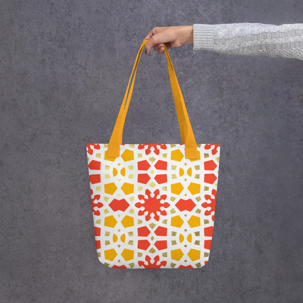Tote bag - Geometric Arabesque Citrus