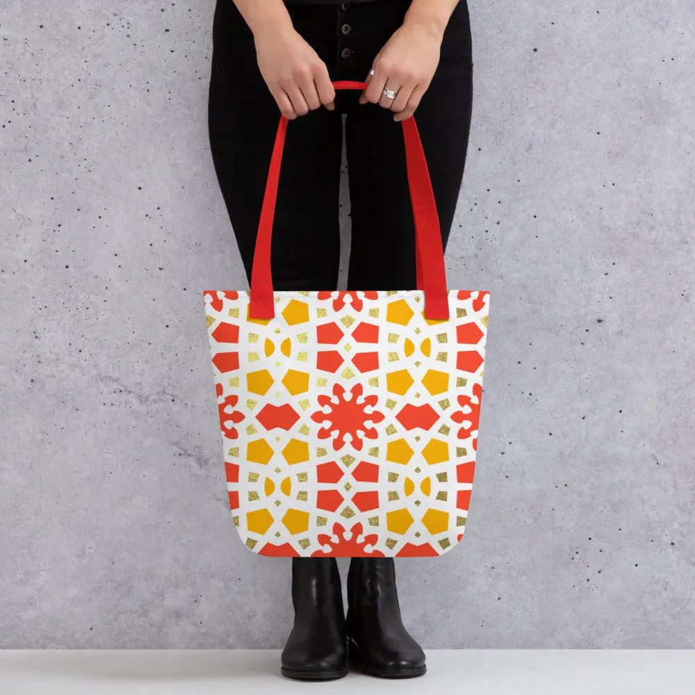 Tote bag - Geometric Arabesque Citrus