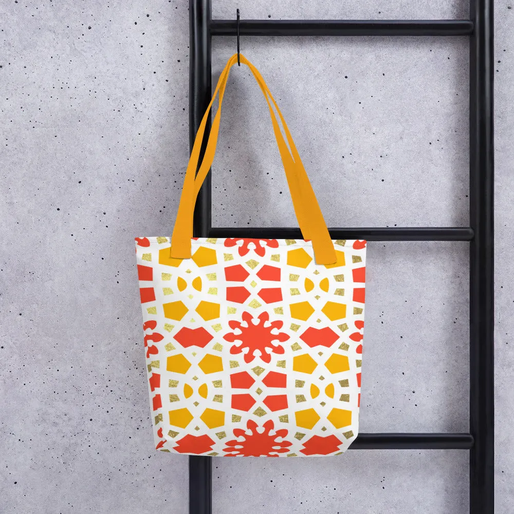 Tote bag - Geometric Arabesque Citrus