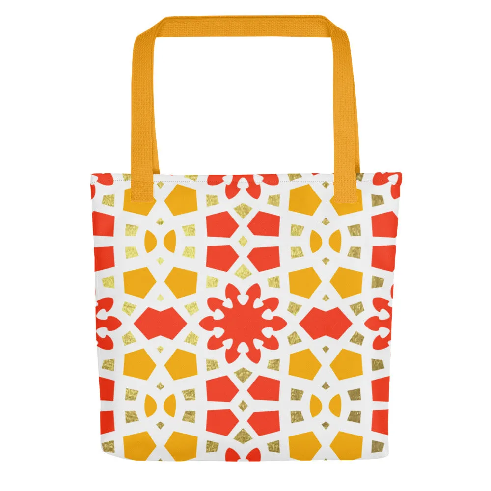 Tote bag - Geometric Arabesque Citrus