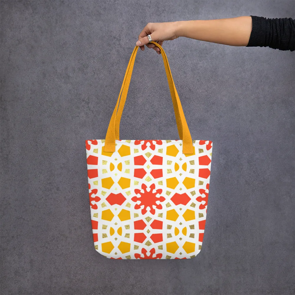 Tote bag - Geometric Arabesque Citrus