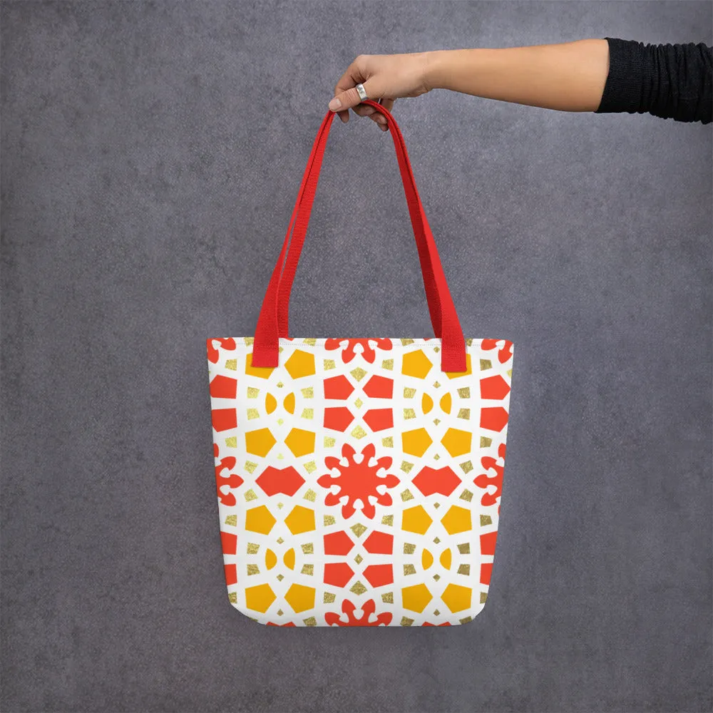 Tote bag - Geometric Arabesque Citrus