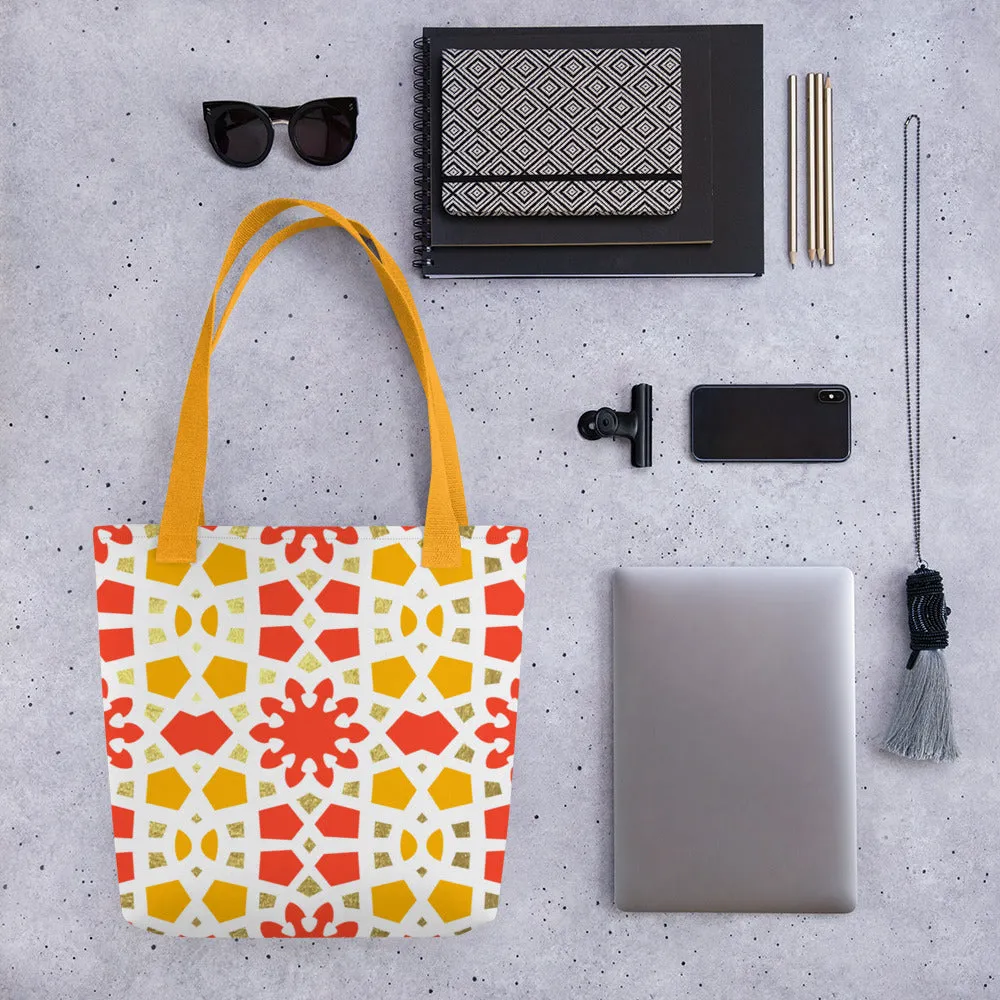 Tote bag - Geometric Arabesque Citrus