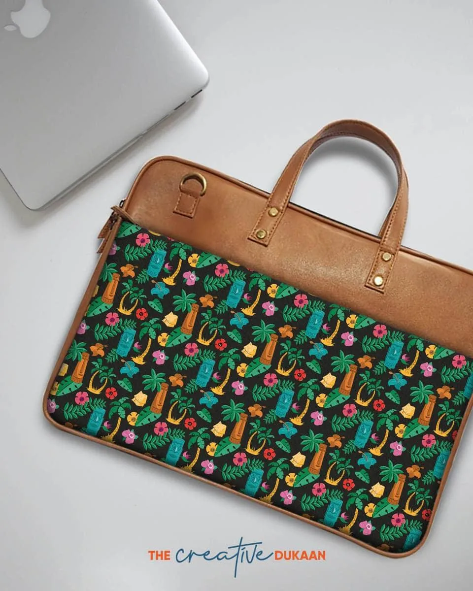 Tropical Green - The Vegan Leather Laptop Bag