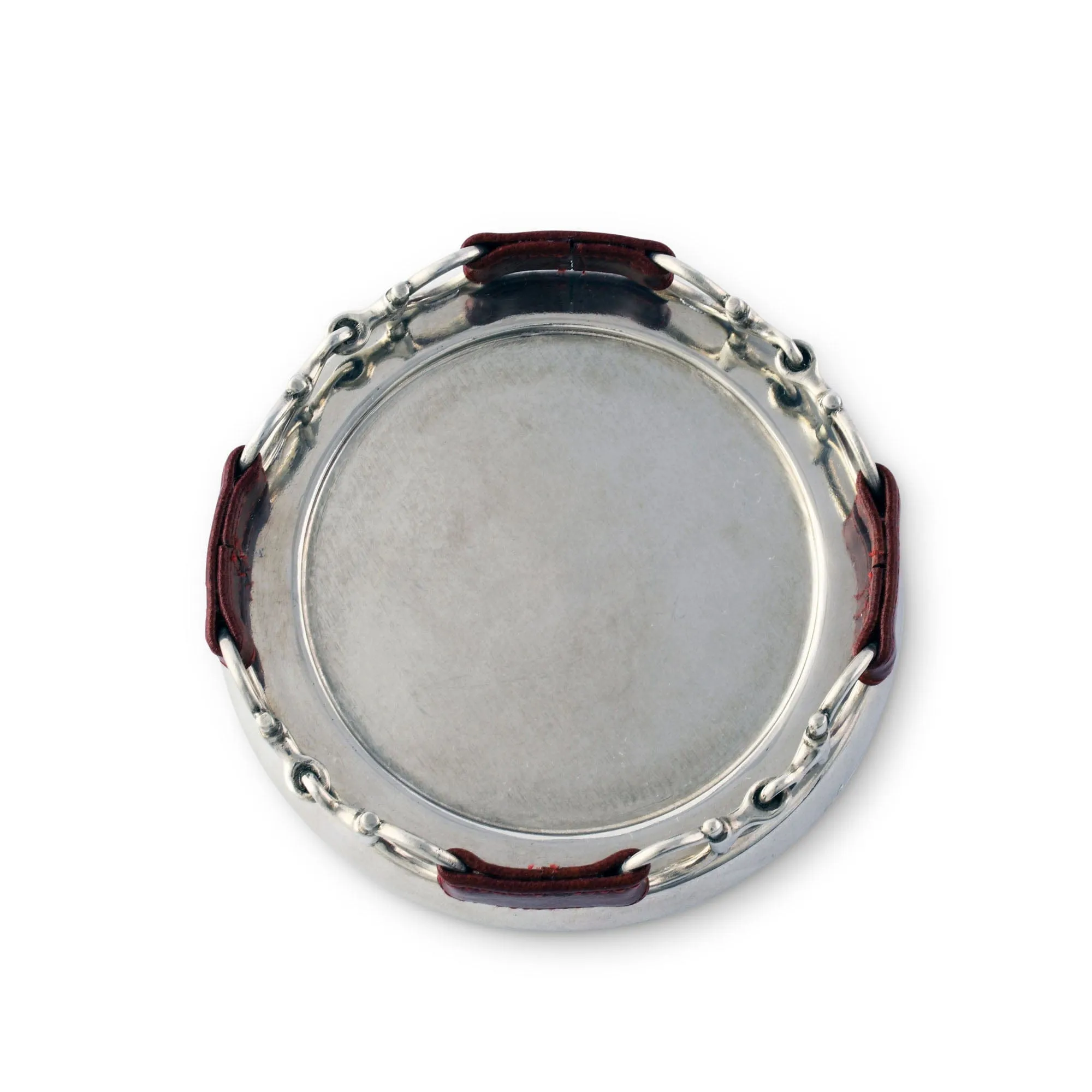 Vagabond House Equestrian Horse Bit Leather Wine Coaster