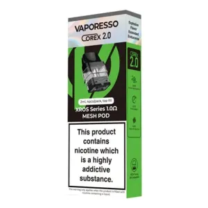 Vaporesso - XROS Series Replacement Pod 2ml - Corex 2 - 1.0 Ohm Mesh - Pack of 4