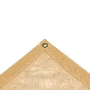 Vinyl Mesh Tarp - Tan - 20' x 40'