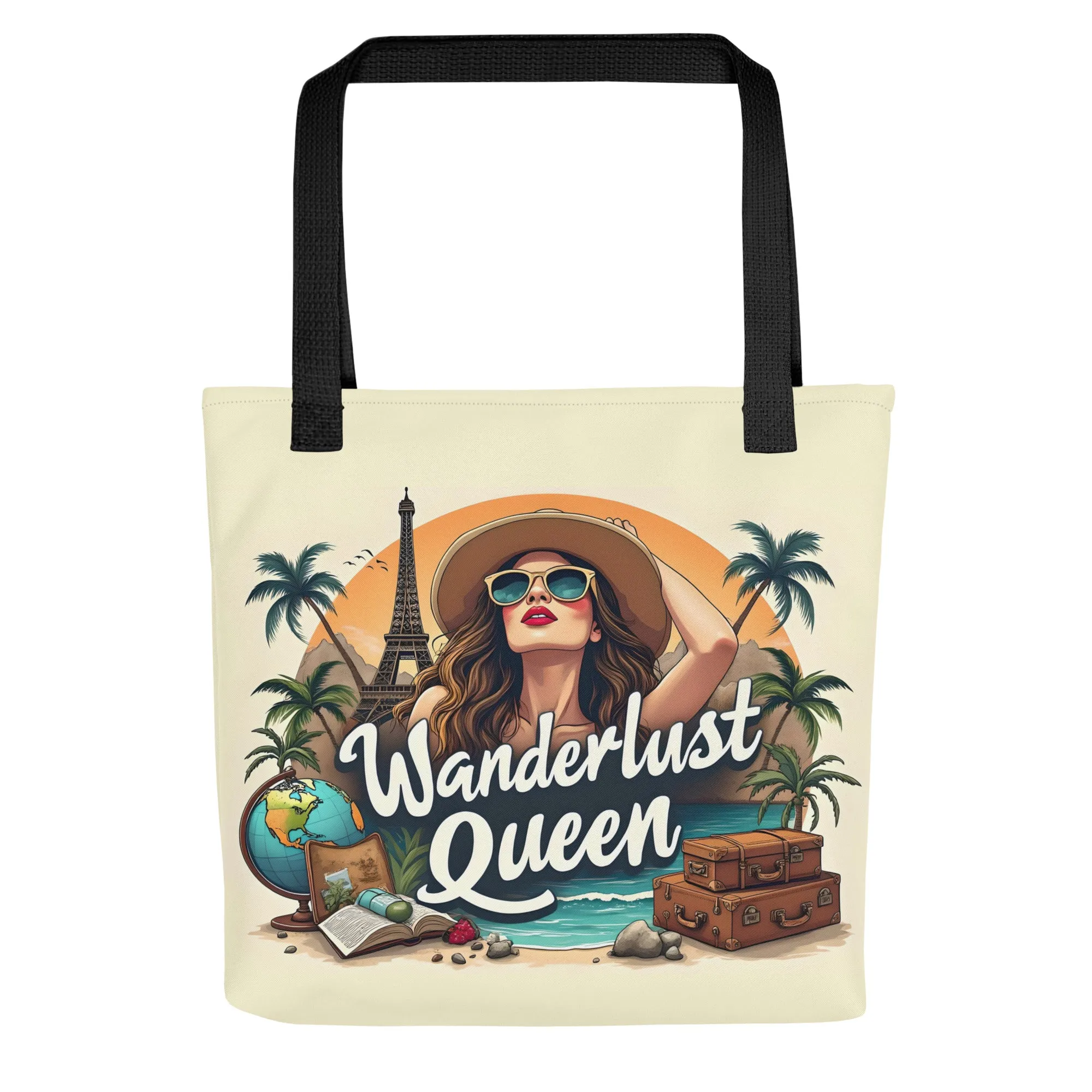 Wanderlust Queen Cream Tote Bag