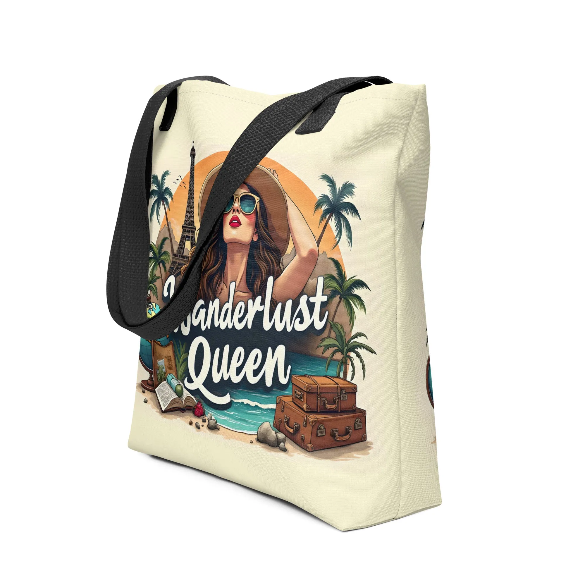 Wanderlust Queen Cream Tote Bag